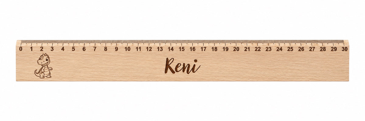 MUCKKI-PRO:b559b5cc0726e8116490bcc132298e5f72206717b4a75dfdba2af36da9dcc1ac:Lineal Holz personalisiert Dino 3, 30cm