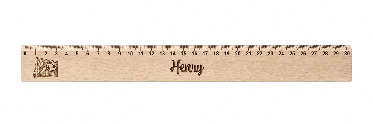 MUCKKI-PRO:542265f938335f7560b59fa2b7d074742e42743f718a0d751c00a83b284b5142:Lineal Holz personalisiert Fußball 13, 30cm
