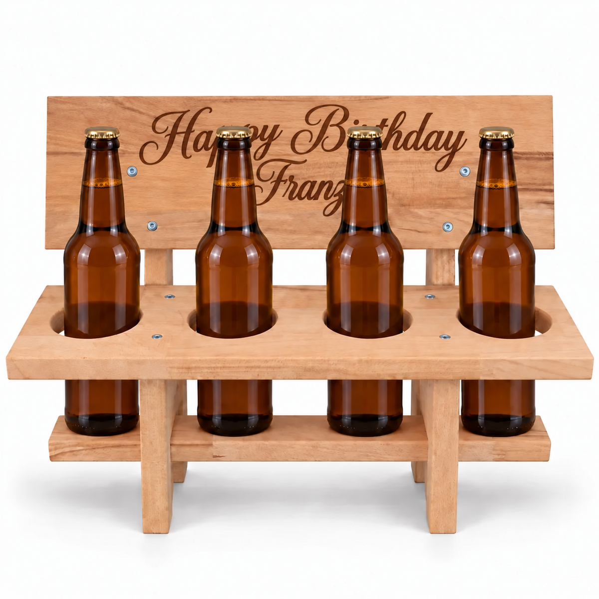 MUCKKI-PRO:a2a595e695f114a6a194b38602cb52ed31ffb3f45feffceaa0312466ce8c0148:„Bierbankerl“ aus Holz – mit persönlicher Wunsch-Lasergravur by muckkiWOOD
