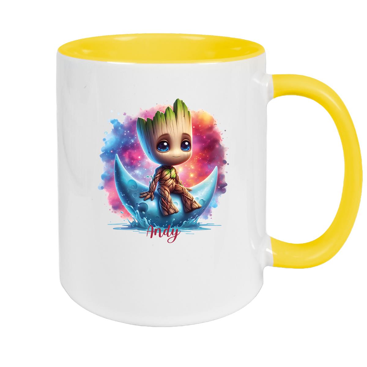 Tasse Wunschname Baby-Groot 7 Keramik Kinderbecher personalisiert versch. Farben