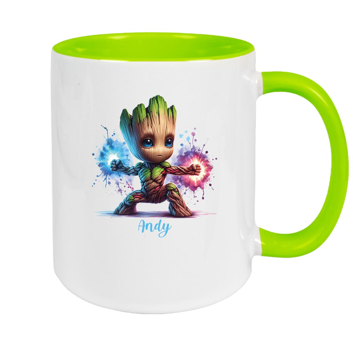 Tasse Wunschname Baby-Groot 8 Keramik Kinderbecher personalisiert versch. Farben