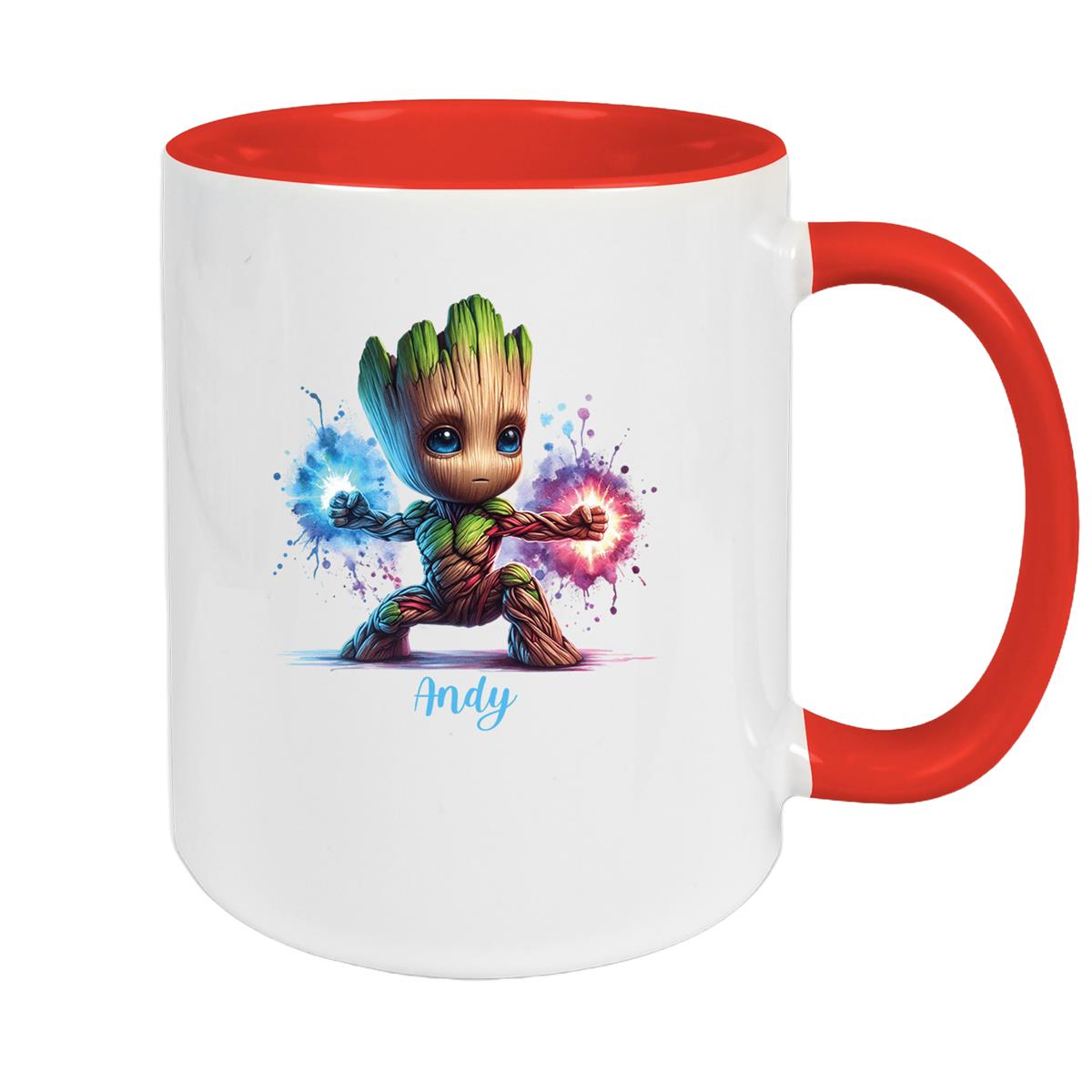 Tasse Wunschname Baby-Groot 8 Keramik Kinderbecher personalisiert versch. Farben