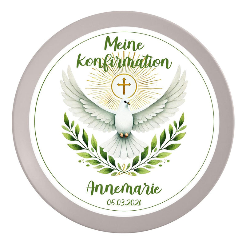 Tortenaufleger Konfirmation Heiliger Geist 1 Name & Datum (20cm)
