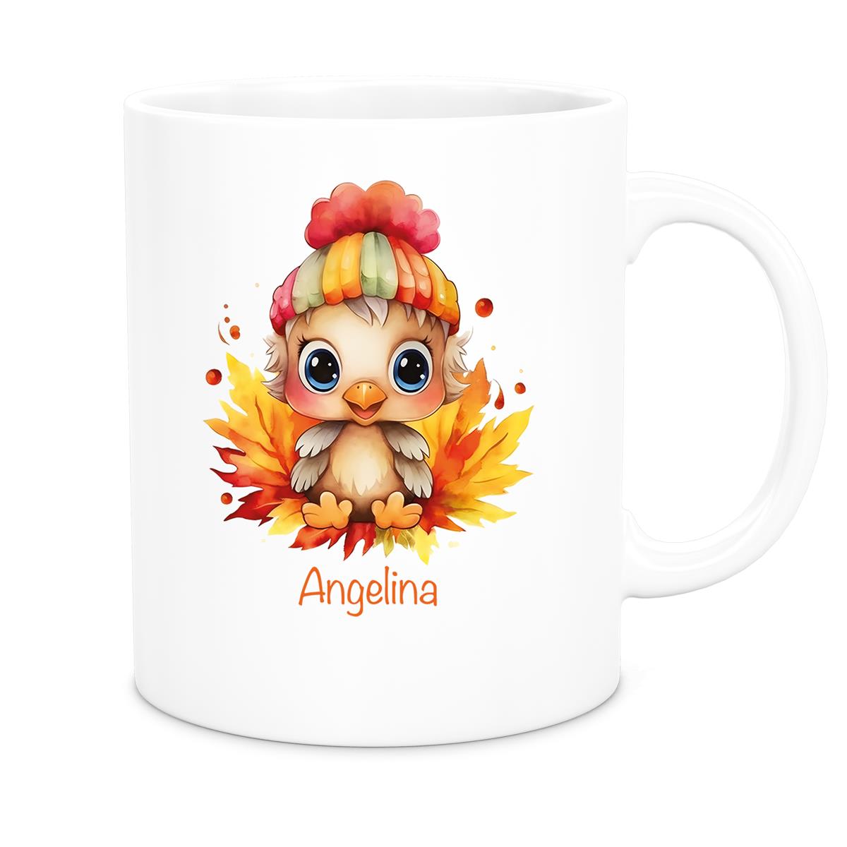 MUCKKI-PRO:c1779613ce60db831835e496142fb2331d0cecb0365a1393fbf22bef357424f6:Tasse Wunschname Küken 1 Keramik Kinderbecher personalisiert versch. Farben