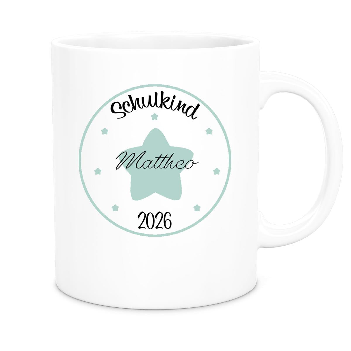 MUCKKI-PRO:ba2dc7bcce2b3650f0e359c268c3127e5a72a40705963a070ea45aa5a9d35c89:Tasse Schulkind 01 Wunschname Keramik Kinderbecher Personalisiert versch. Farben