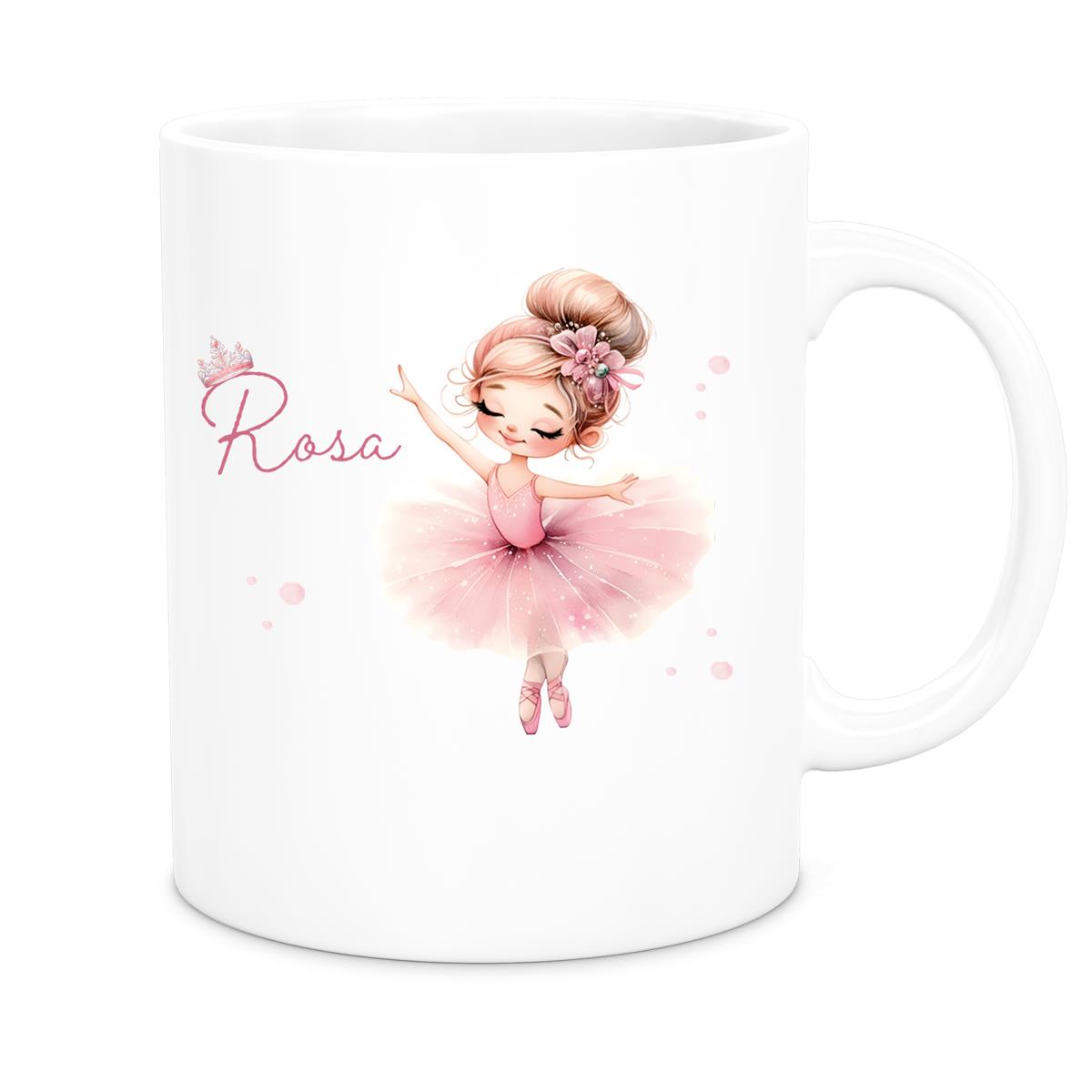 MUCKKI-PRO:0871164509a03f7f8bb629fa44580b113a7a76e80685278520ee19c8fdb3d6d3:Tasse Ballerina 3 Wunschname Keramik Kinderbecher personalisiert versch. Farben