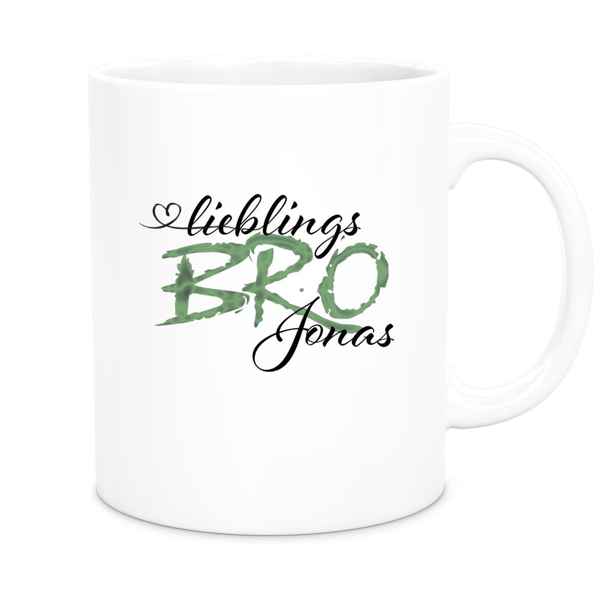 MUCKKI-PRO:70aded51054a7fc1a5a349534ae80b090b7050da80e39d0aab8b48dfc65c1bfe:Tasse Wunschname Lieblings-BRO 2 personalisiert Keramik versch. Farben