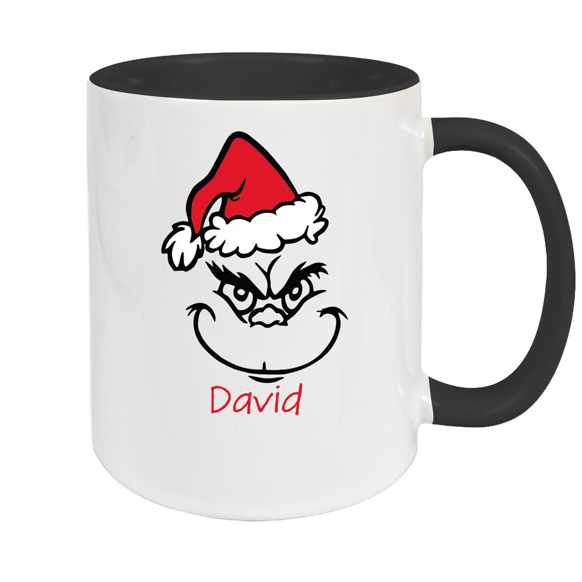 MUCKKI-PRO:588e473180235e2bb6ff1e2476833f1391e1f791a3372b6fb0fa9335626f5d22:Tasse Wunschname Weihnachten Grinch 11 Keramik Kinderbecher – Schwarz