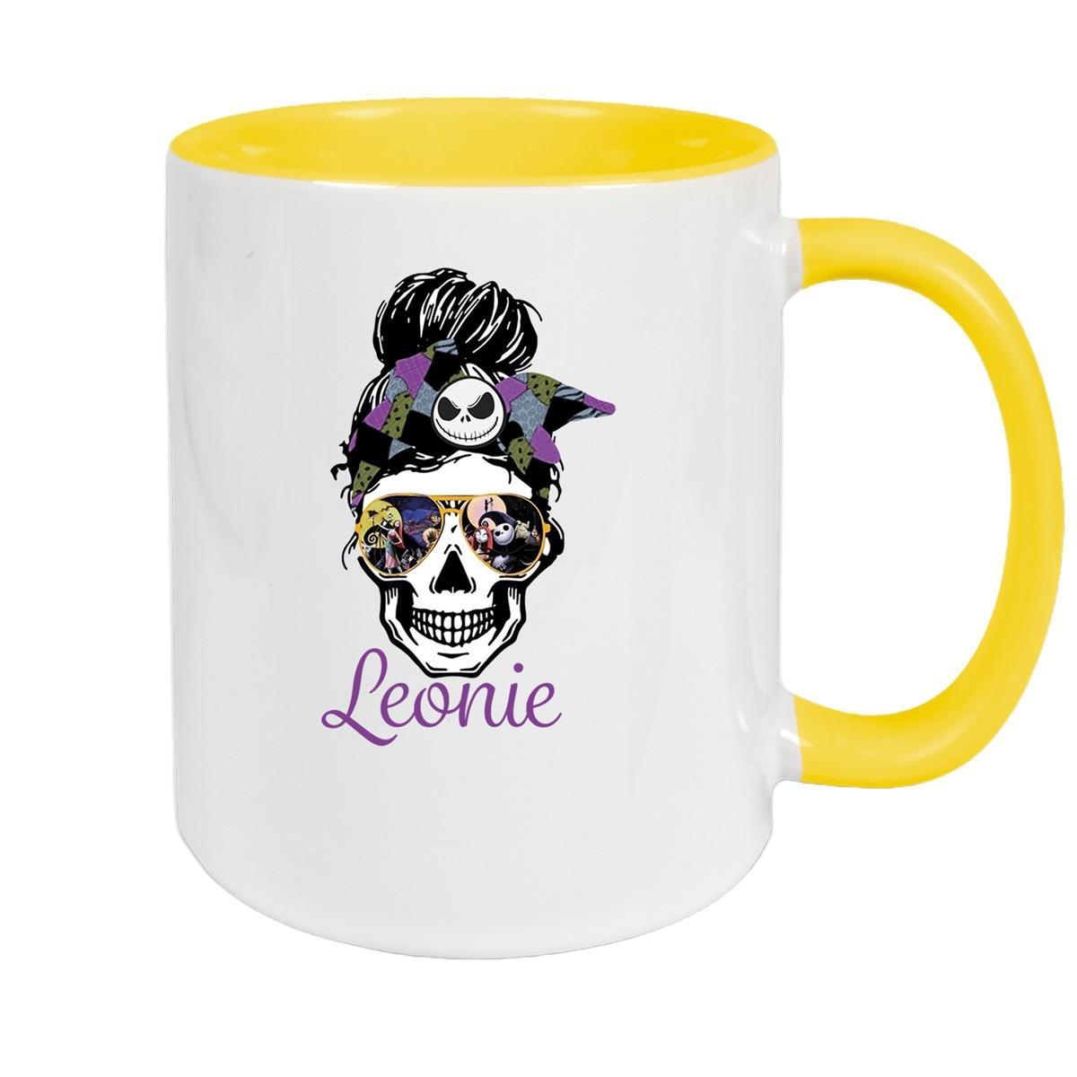 MUCKKI-PRO:73078430c15713290fc018da221d04c554977163c7ef4bf32a72ca68ce29694a:Tasse Wunschname Weihnachten Nightmare before Christmas 8 Keramik – Gelb