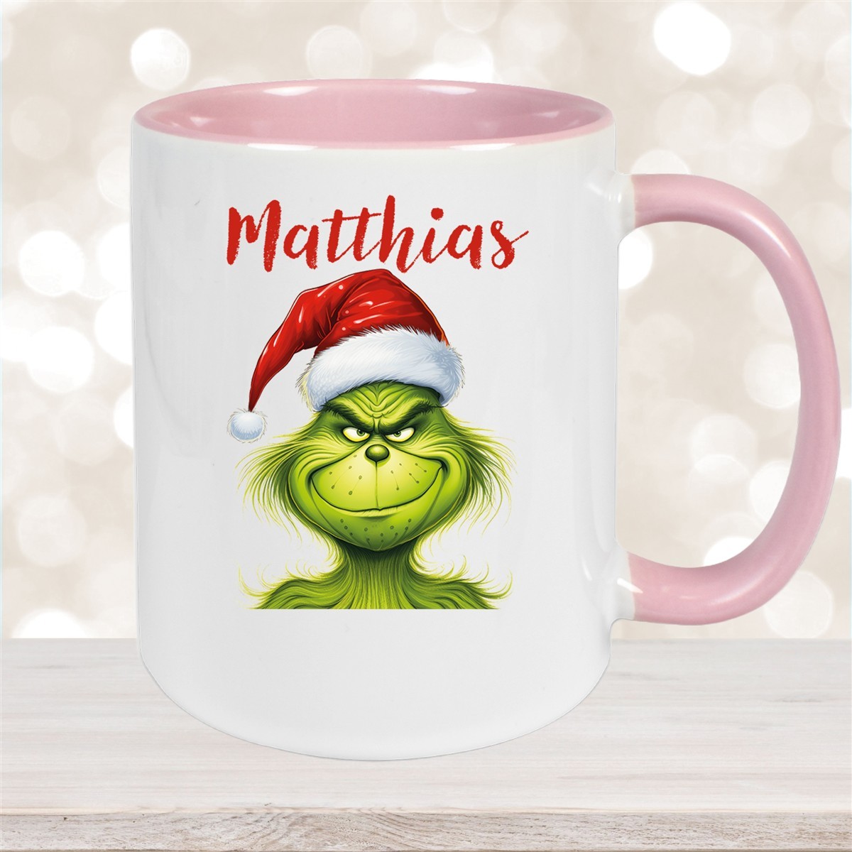 Tasse Wunschname Weihnachten Grinch #3 Keramik Kinderbecher versch. Farben