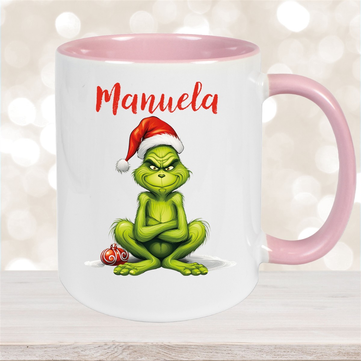 Tasse Wunschname Weihnachten Grinch #4 Keramik Kinderbecher versch. Farben