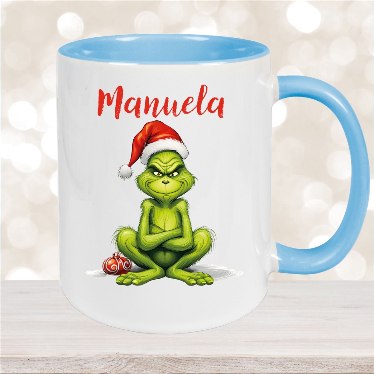 Tasse Wunschname Weihnachten Grinch #4 Keramik Kinderbecher versch. Farben