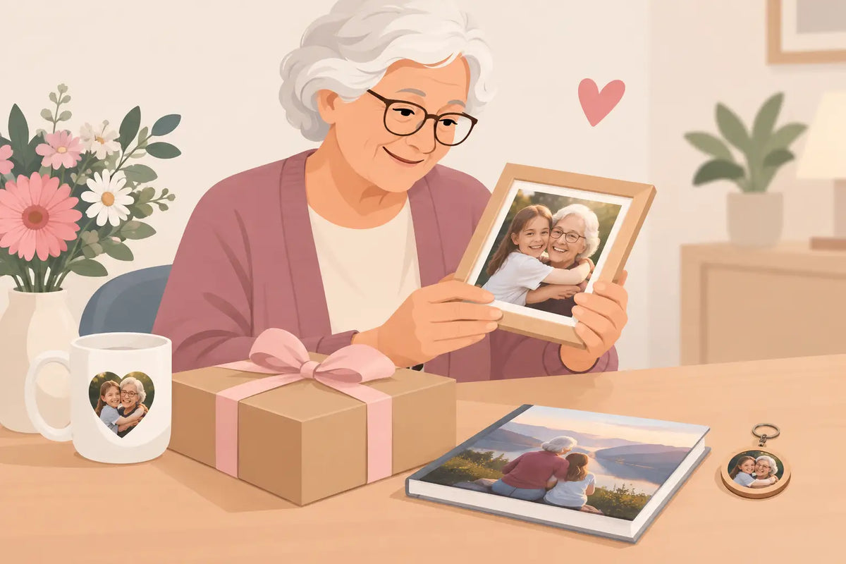 Geschenkideen für Oma mit Foto, die berühren