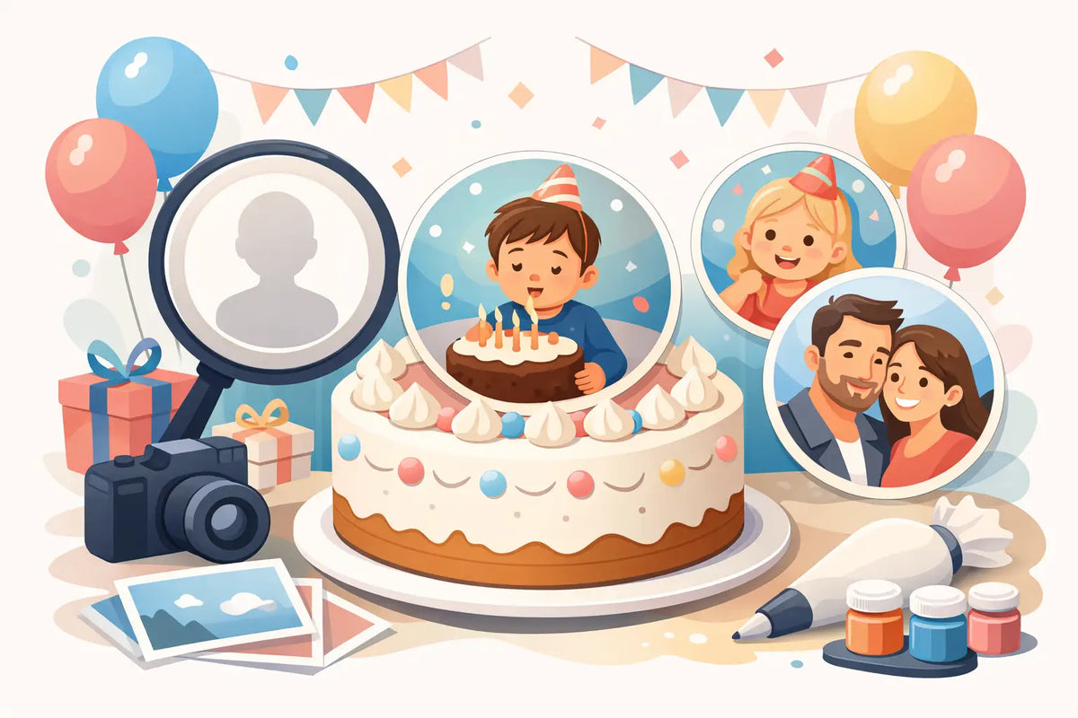 Tortenaufleger Geburtstag Foto personalisiert
