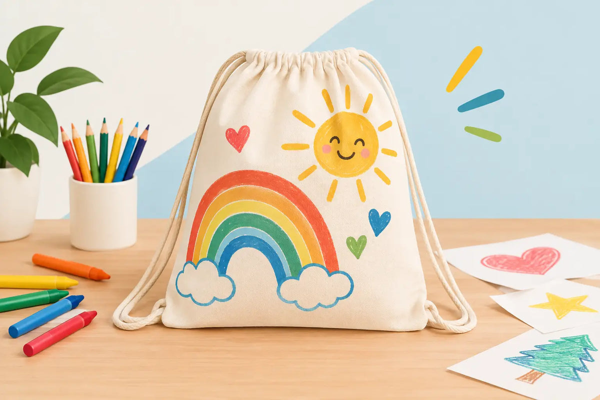 Turnbeutel Motiv gestalten mit Kinderideen