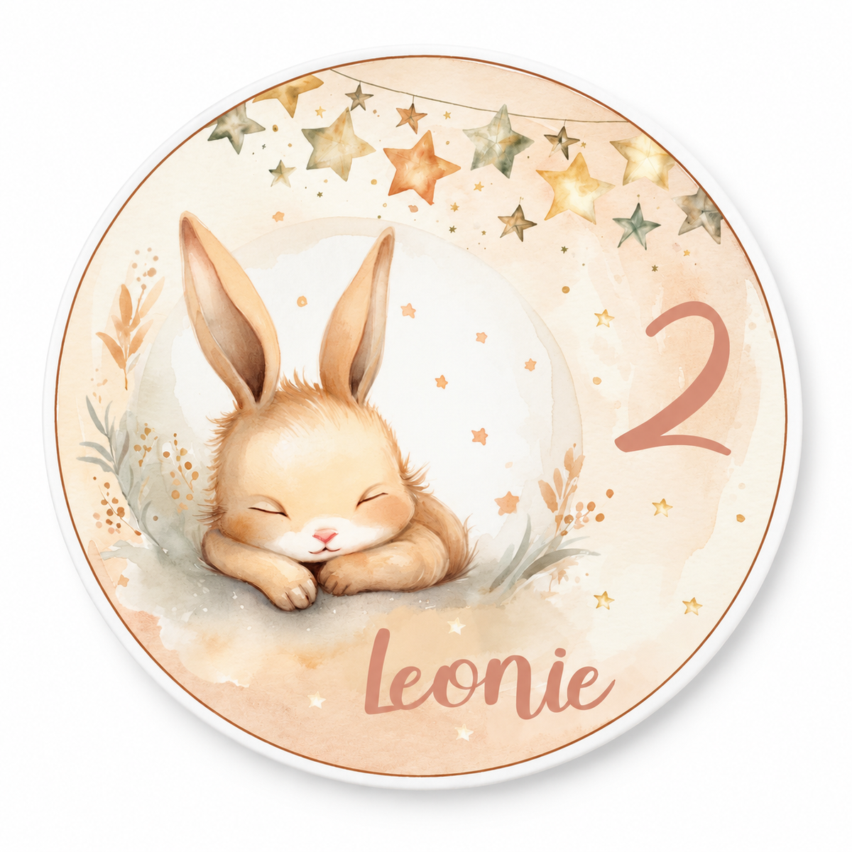 Tortenaufleger Geburtstag Hase 1 Name & Zahl (20cm)