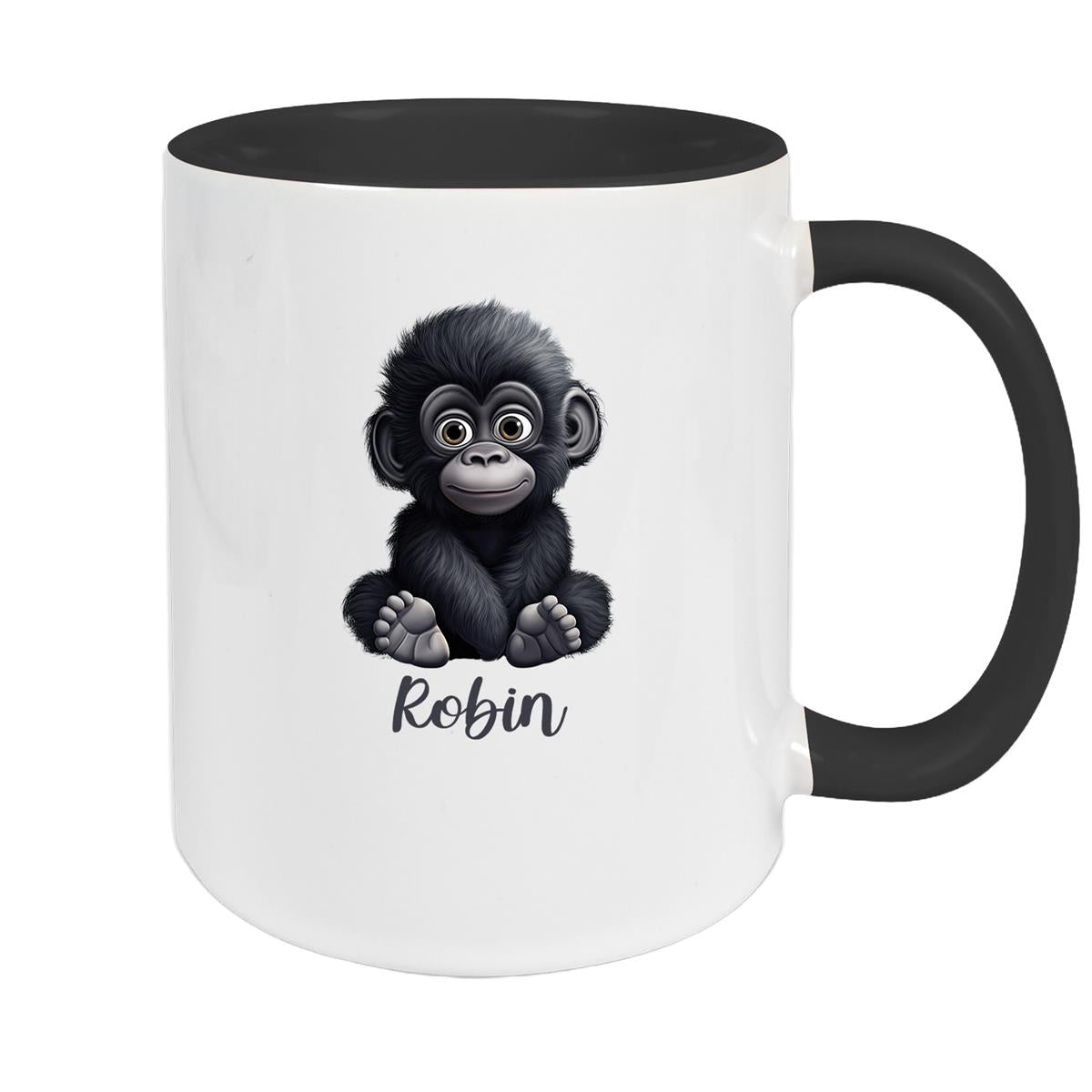 Tasse Wunschname Gorilla 1 Keramik Kinderbecher versch. Farben