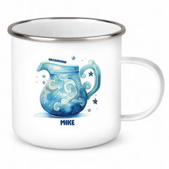 Tasse Sternzeichen Kinder Wassermann 1 Wunschname Emaille Kinderbecher personalisiert