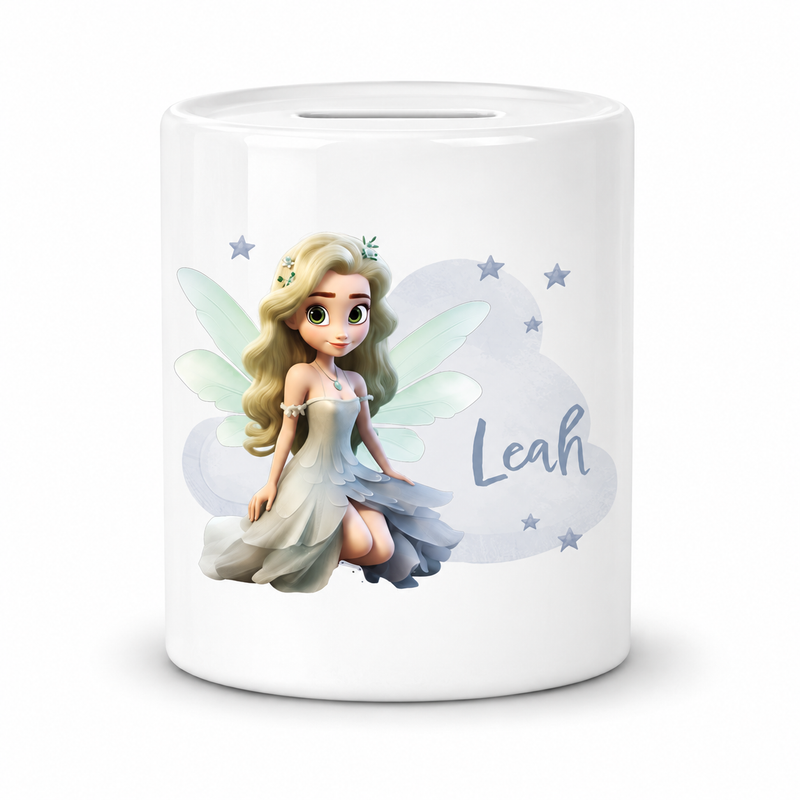 Spardose mit Wunschname Fee 4 personalisiert