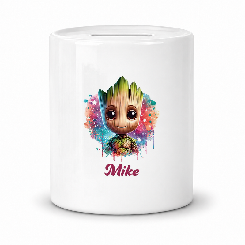 Spardose mit Wunschname Baby-Groot 4 personalisiert