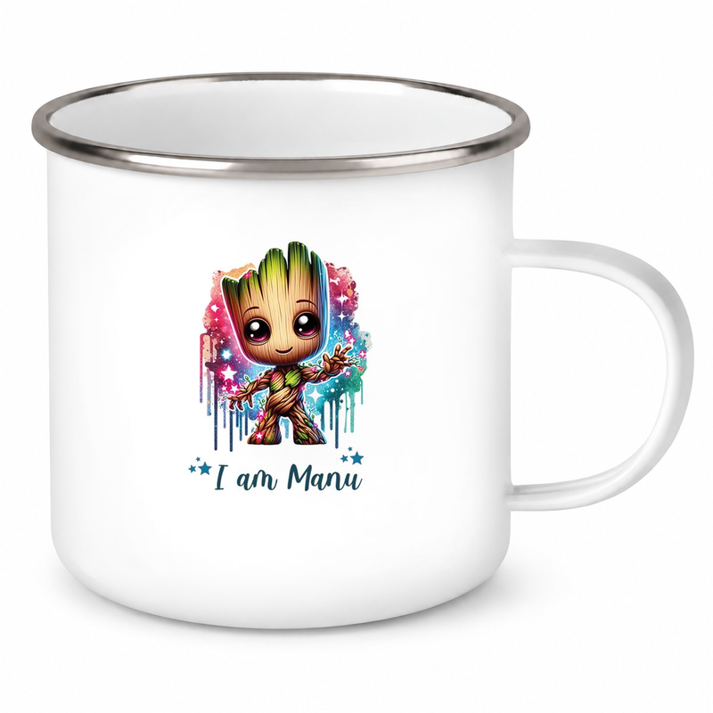 Tasse Wunschname Baby-Groot 5 Emaille Kinderbecher personalisiert