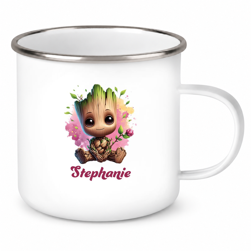 Tasse Baby-Groot 3 Wunschname Emaille Kinderbecher personalisiert