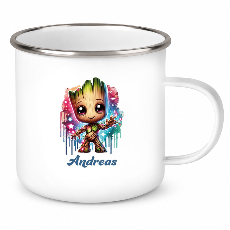 Tasse Baby-Groot 2 Wunschname Emaille Kinderbecher personalisiert
