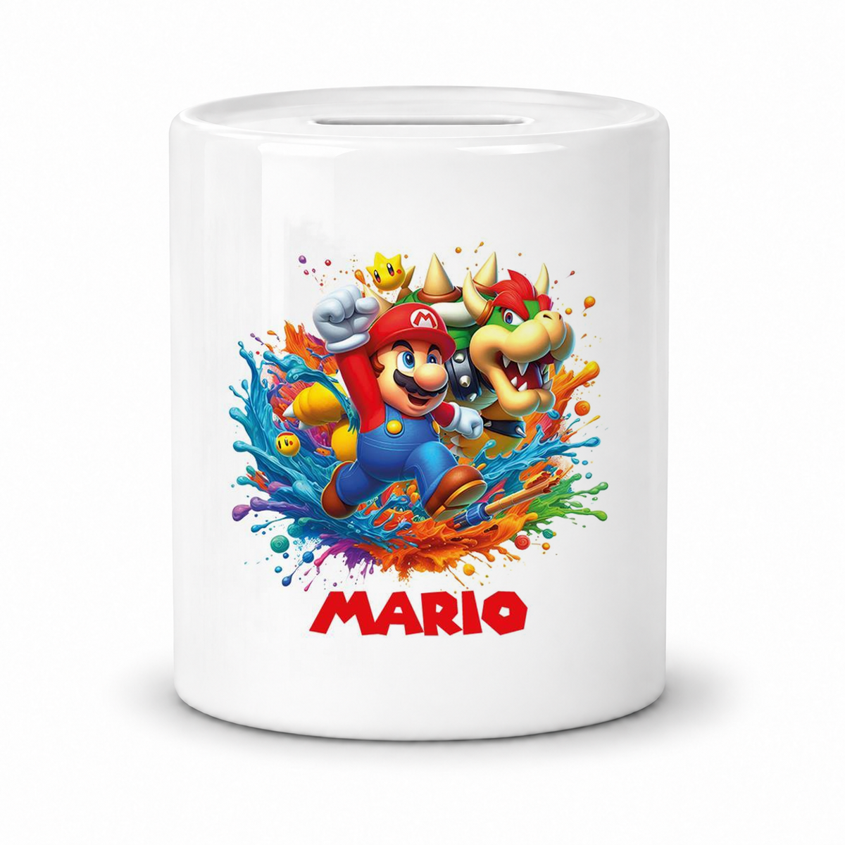 MUCKKI-PRO:d67f71b1fe85400fe73cfbaff8f8165c91a3b33335610717d3b0333c95059004:Spardose Super Mario 5 Wunschname personalisiert