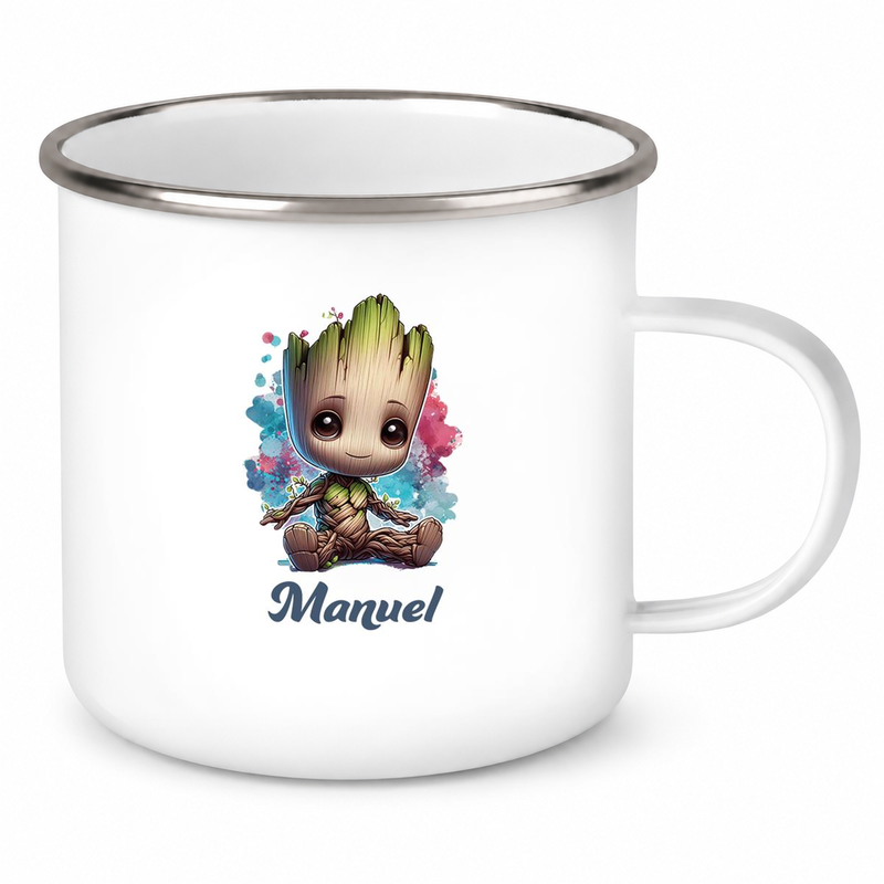 Tasse Baby-Groot 1 Wunschname Emaille Kinderbecher personalisiert