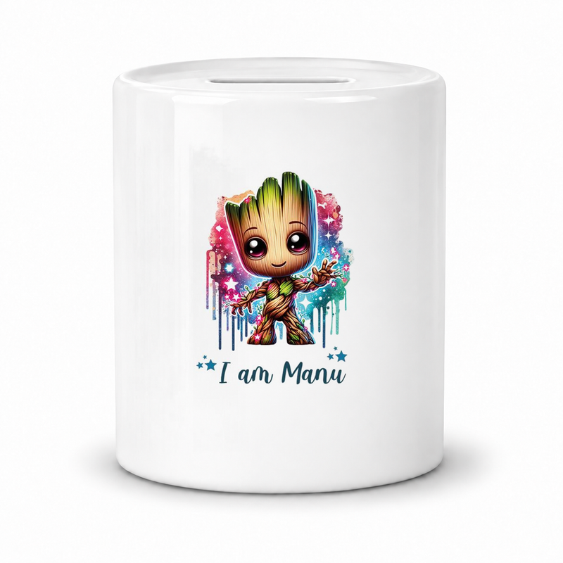 Spardose mit Wunschname Baby-Groot 5 personalisiert