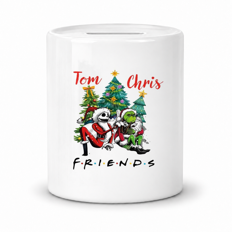 Spardose mit Wunschname Weihnachten Grinch 6 Personalisiert