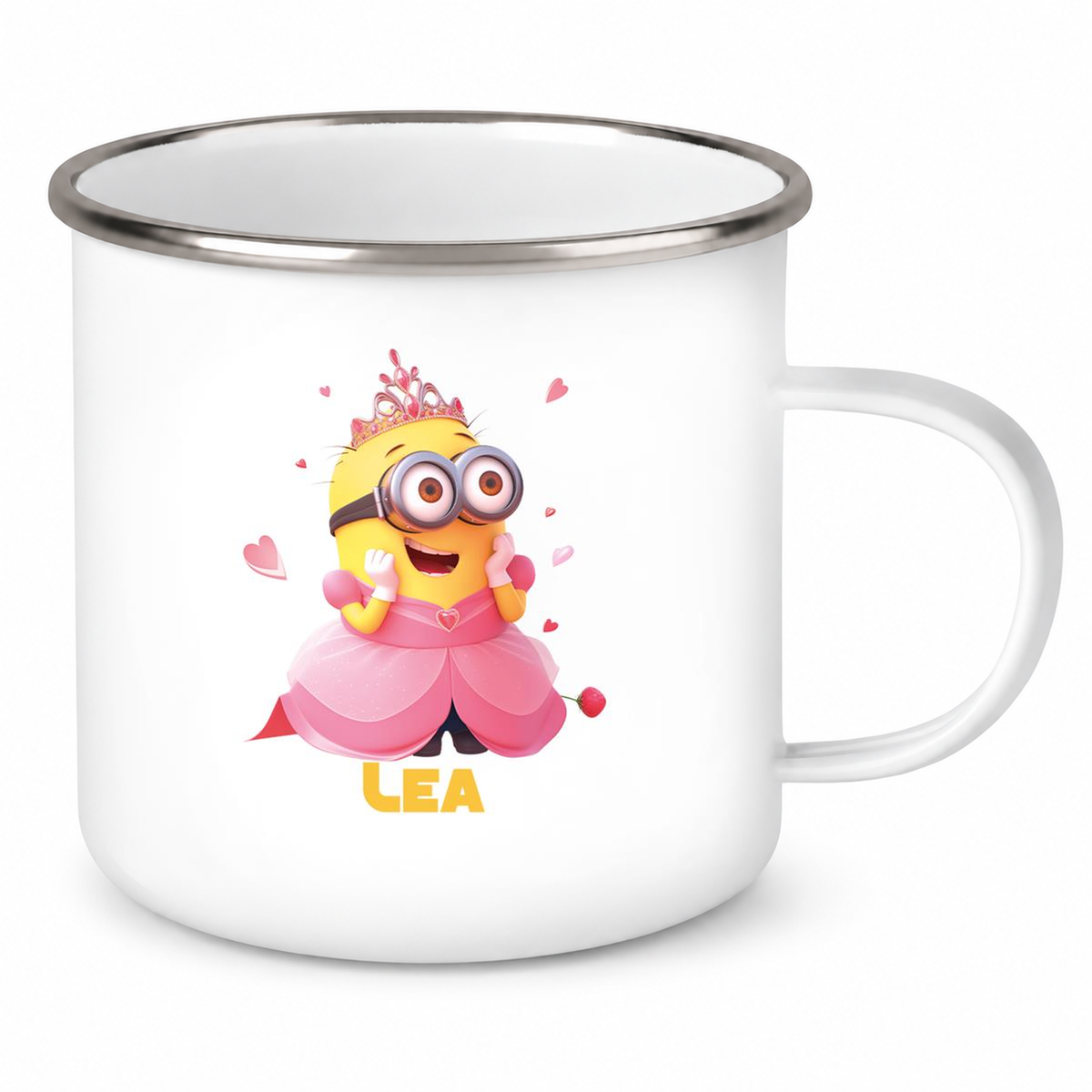 Tasse Minions Kinder Minion 7 Prinzessin Wunschname Emaille Kinderbecher personalisiert