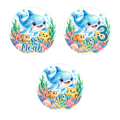Muffinaufleger Geburtstag Delfin 1 – versch. Formen mit Name