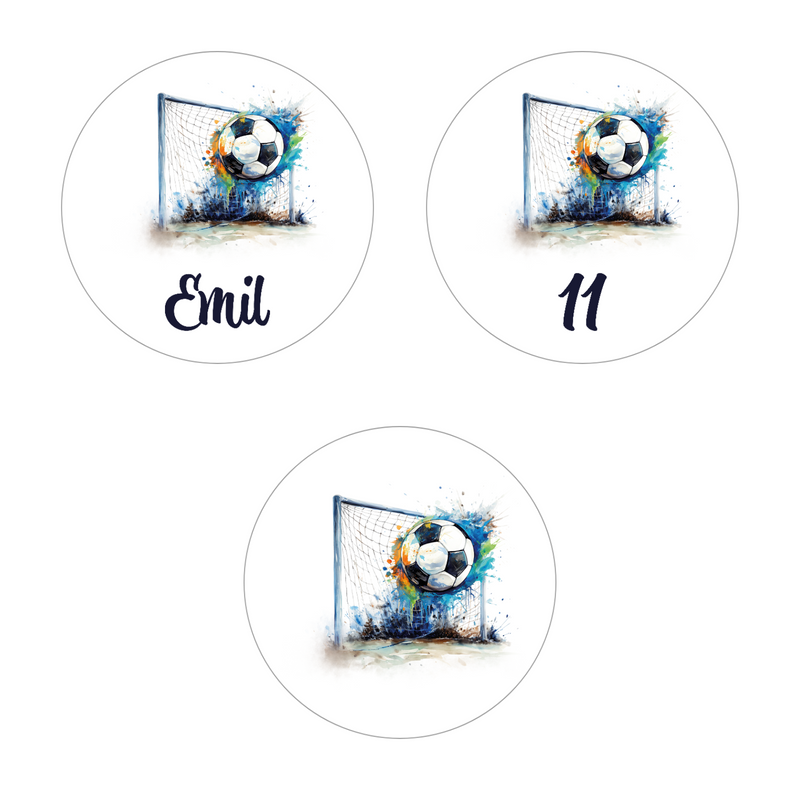 Muffinaufleger Geburtstag Fußball 9 mit Wunschname und Alter – 4 cm oder 6 cm