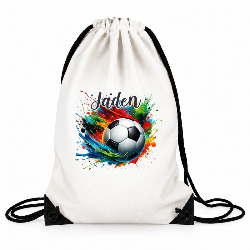 Turnbeutel Fußball 11 mit Wunschname personalisiert
