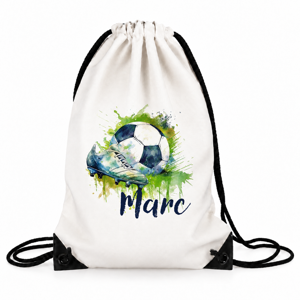 Turnbeutel Fußball 4 mit Wunschname personalisiert