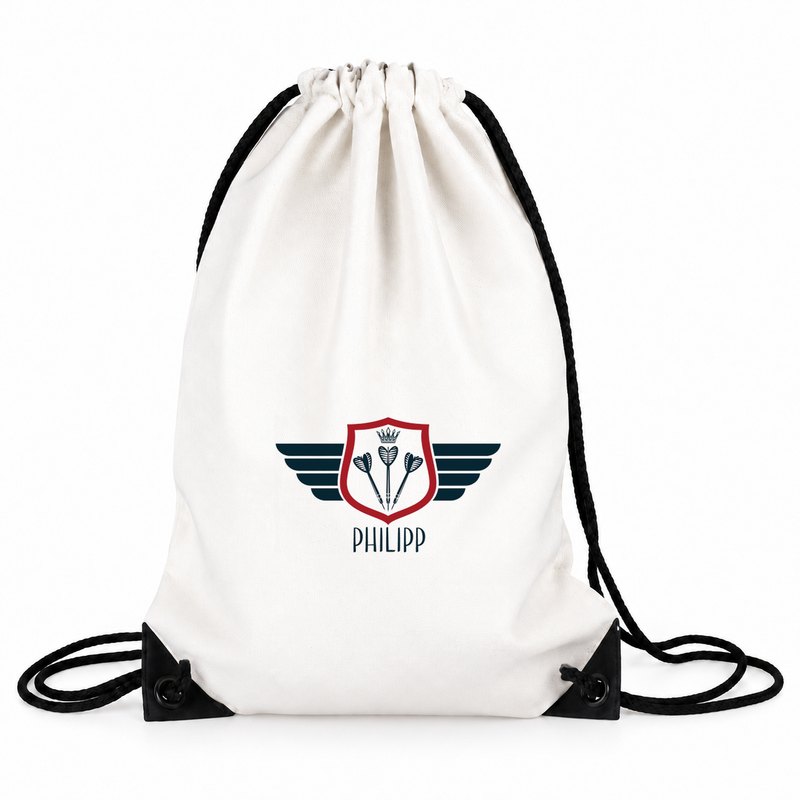 Turnbeutel Dart 2 mit Wunschname personalisiert