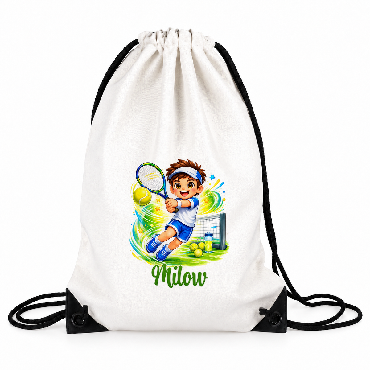 Turnbeutel Tennis 1 mit Wunschname personalisiert