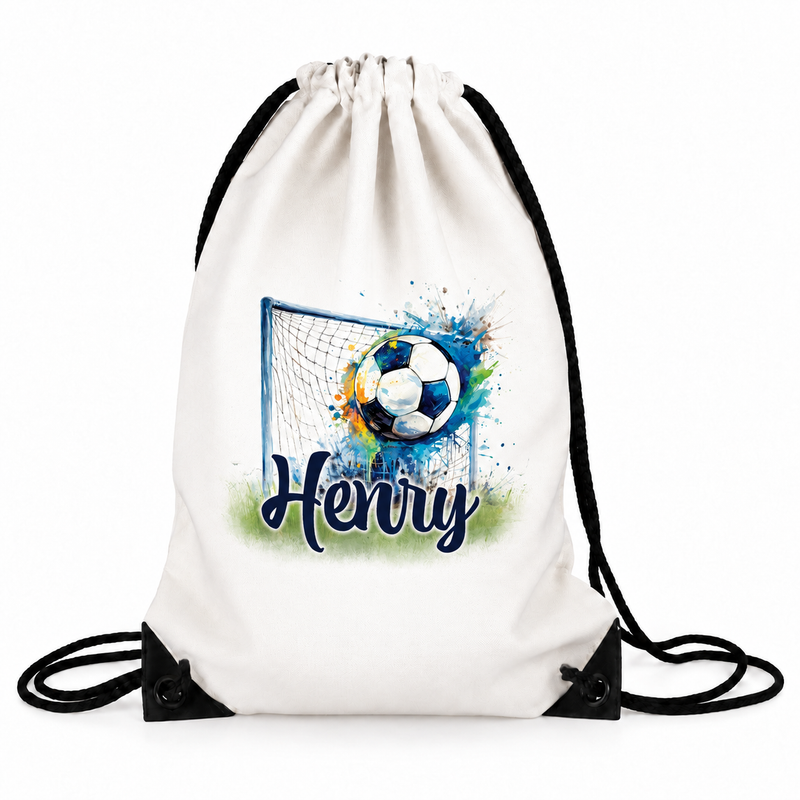 Turnbeutel Fußball 13 mit Wunschname personalisiert