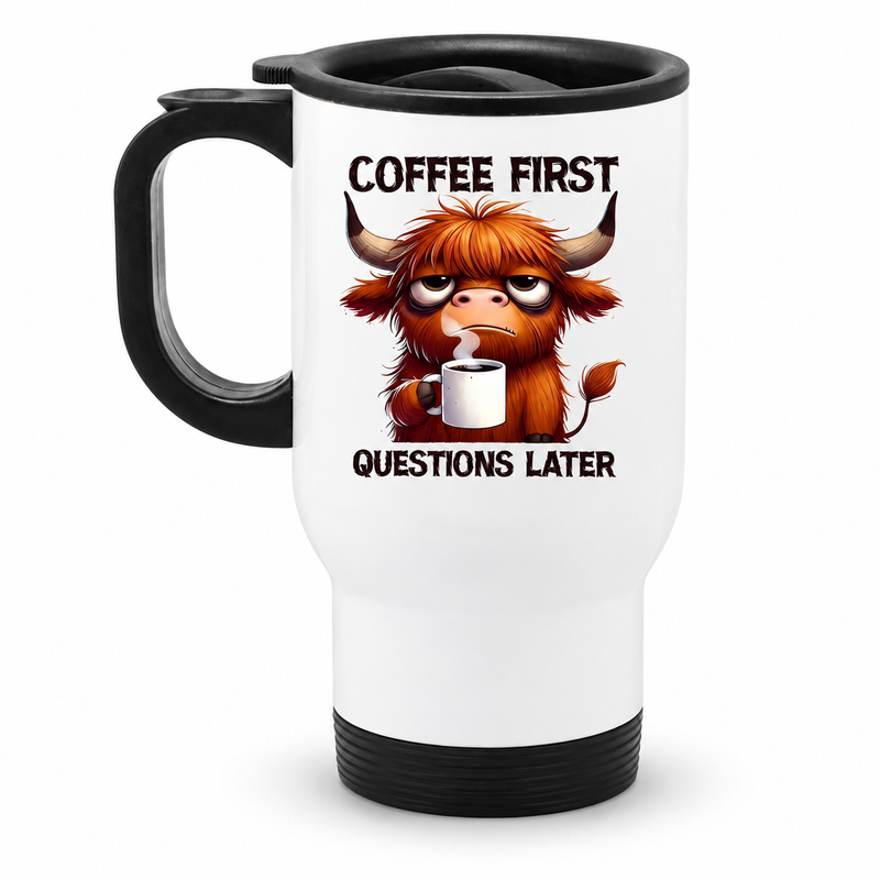 Edelstahl-Thermobecher mit Deckel Coffee-First 1 weiß
