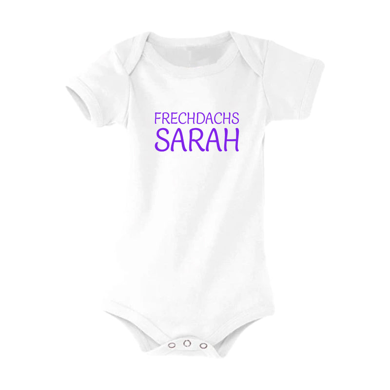 Personalisierter Babybody „Frechdachs“ mit deinem Wunschnamen