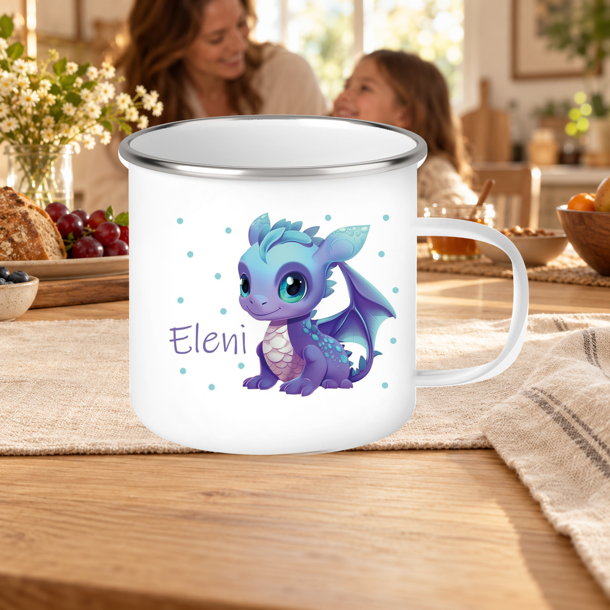 MUCKKI-PRO:8107c04aa75a715fabdd55857c55a6b8e7b0c5a1aec160136ca2c313da1a614b:Tasse Wunschname Drache 1 Emaille Kinderbecher