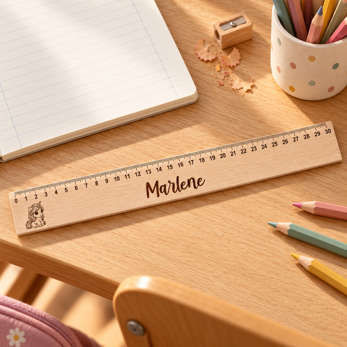 MUCKKI-PRO:96ba305deec284f5ff86d29c1323fbf7d36e1ee94aed227fc36991ac6f3507e8:Lineal Holz personalisiert Einhorn 10, 30cm