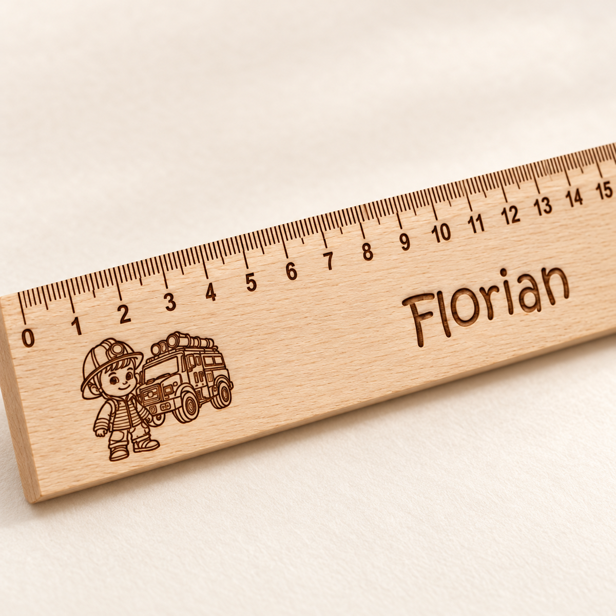 Lineal Holz personalisiert Feuerwehr 2, 30cm