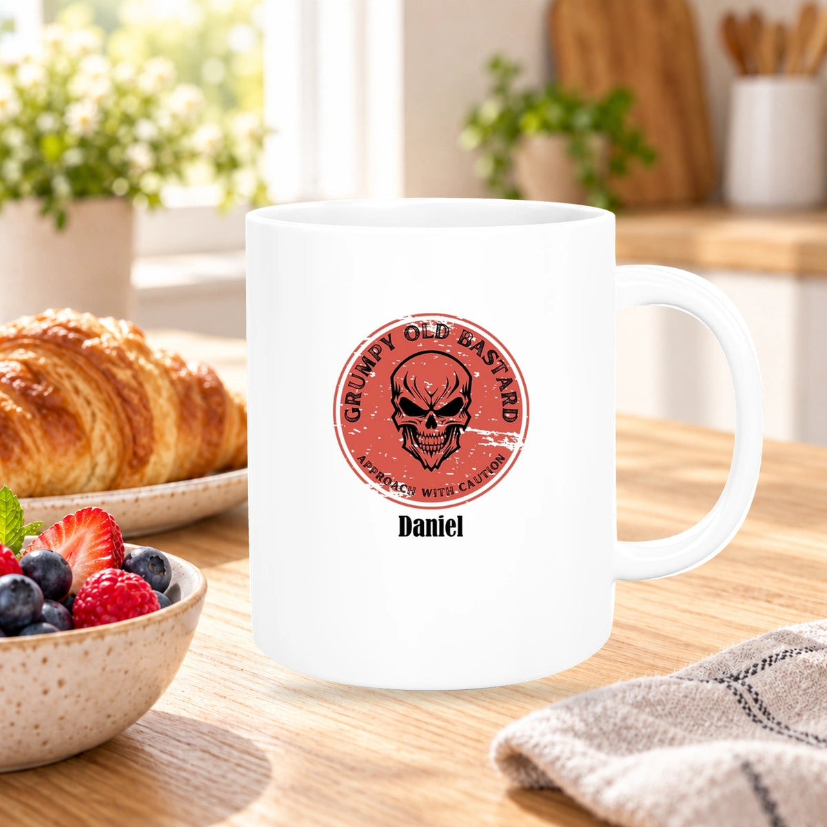 Tasse Wunschname Grumpy Old Bastard Keramik versch. Farben