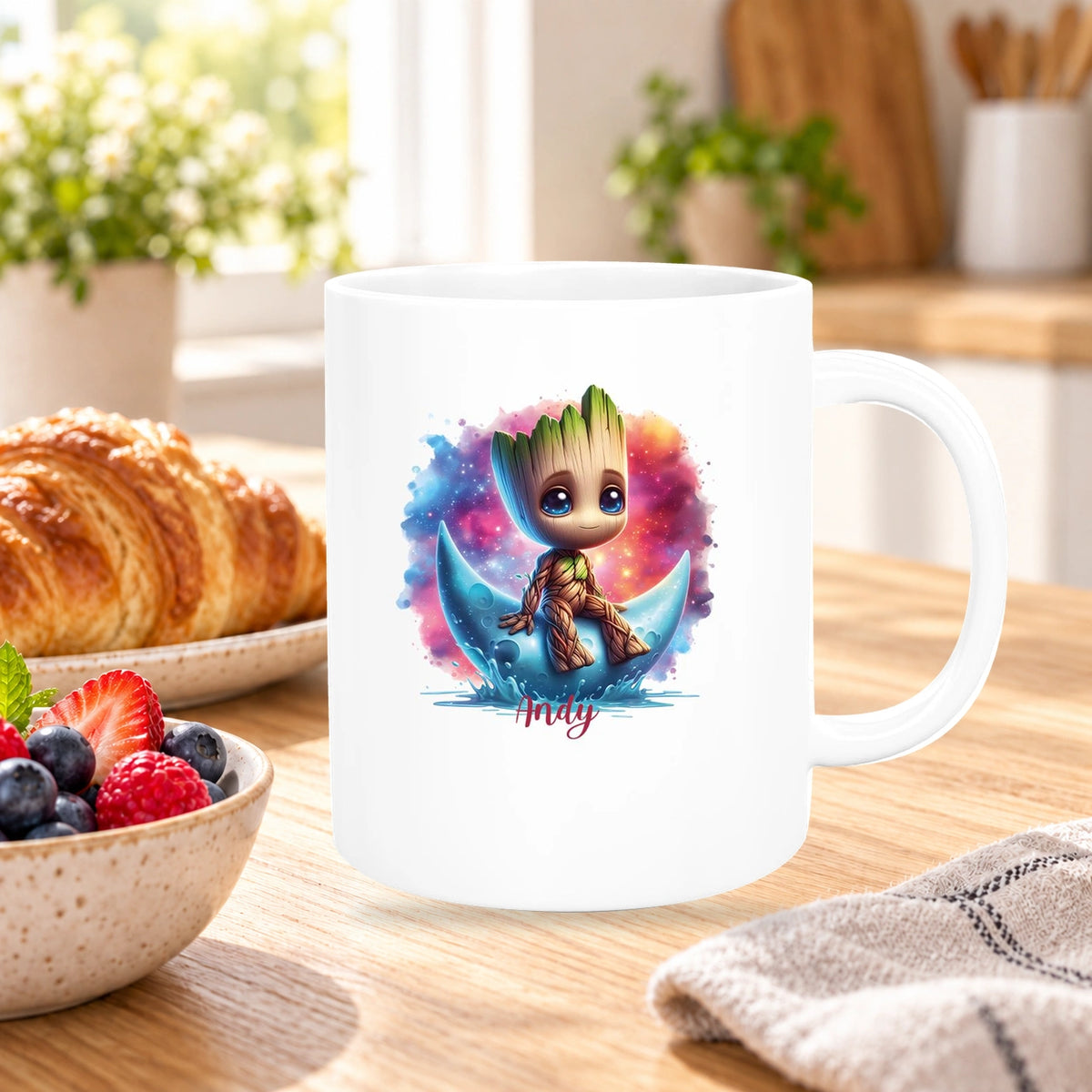 Tasse Wunschname Baby-Groot 7 Keramik Kinderbecher personalisiert versch. Farben