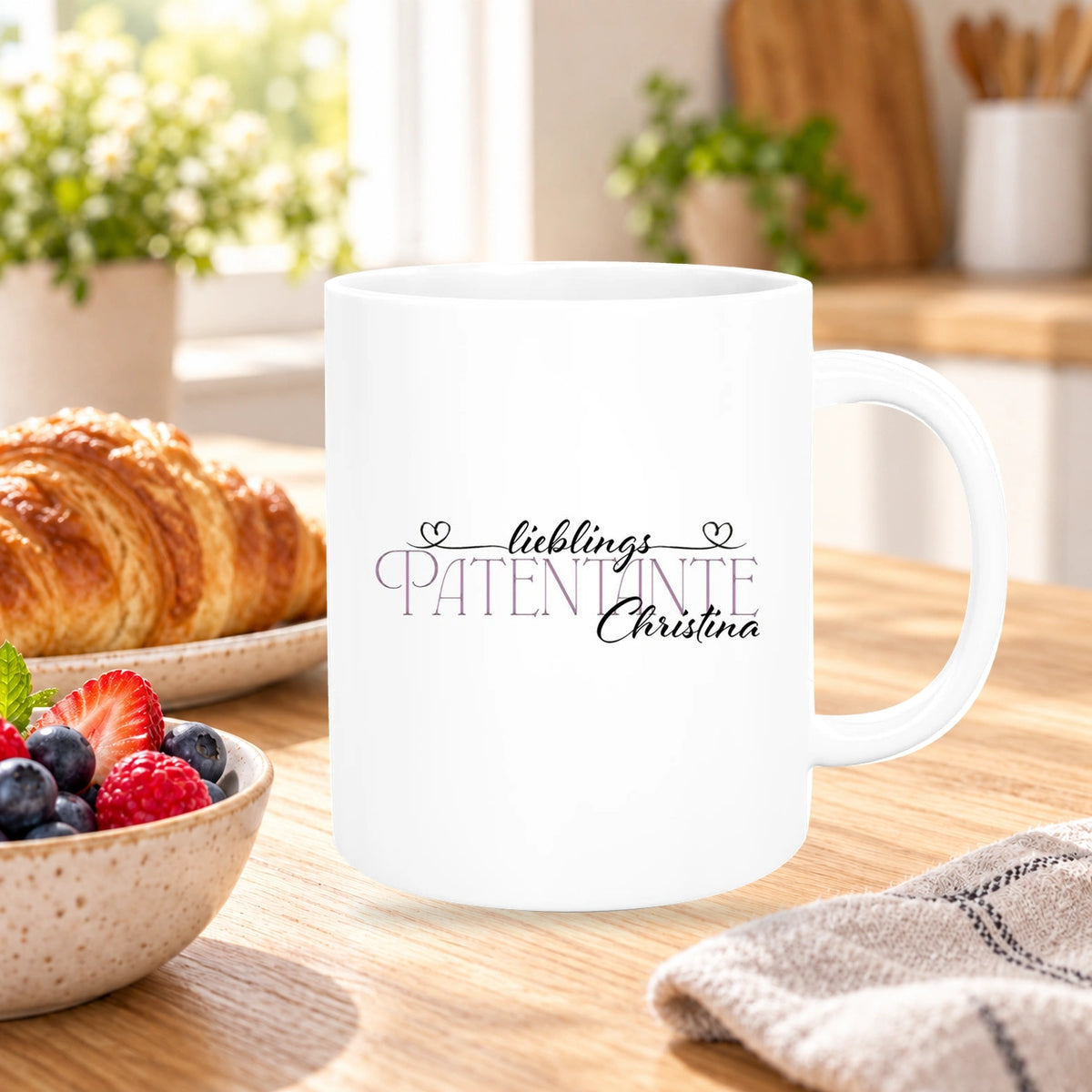 Tasse Wunschname Lieblings-Patentante 1 personalisiert Keramik versch. Farben