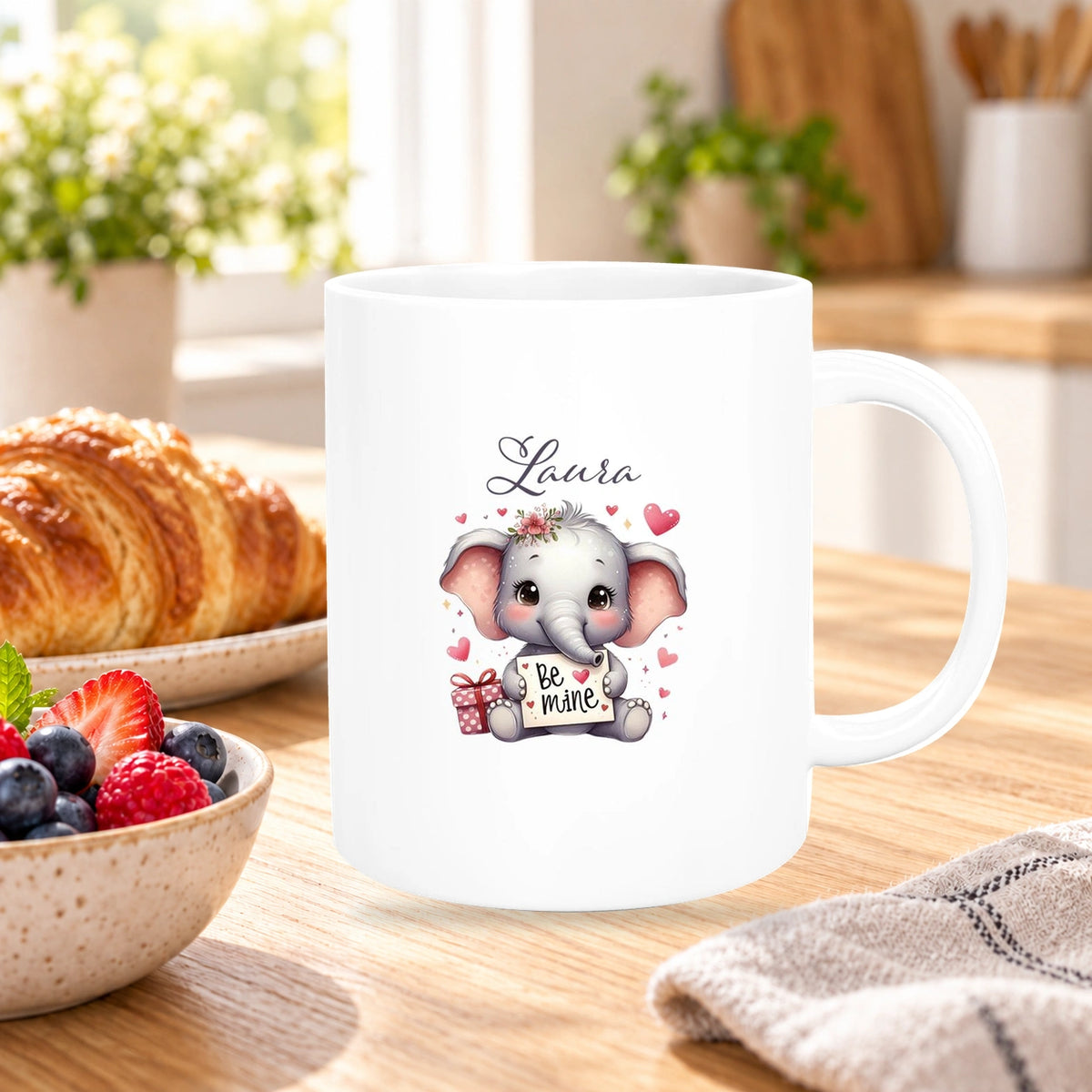 MUCKKI-PRO:224343ea88aa73a140f7a627477ed4f94bcf2d25037a9f5e448a849e80ae9d30:Tasse Liebe - Elefant Valentinstag Wunschnamen Keramik personalisiert versch. Farben