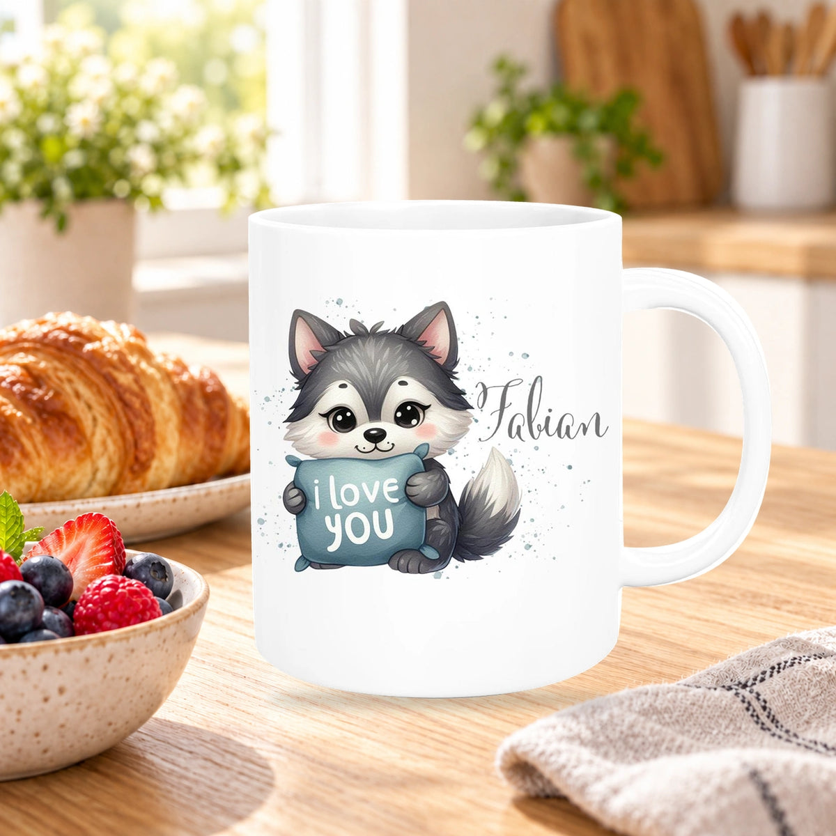 MUCKKI-PRO:c3183bd79472d6feea8cda6c2f017a9c7f9e2564397b227e8d96a828d6331185:Tasse Liebe - Fuchs Valentinstag Wunschnamen Keramik personalisiert versch. Farben