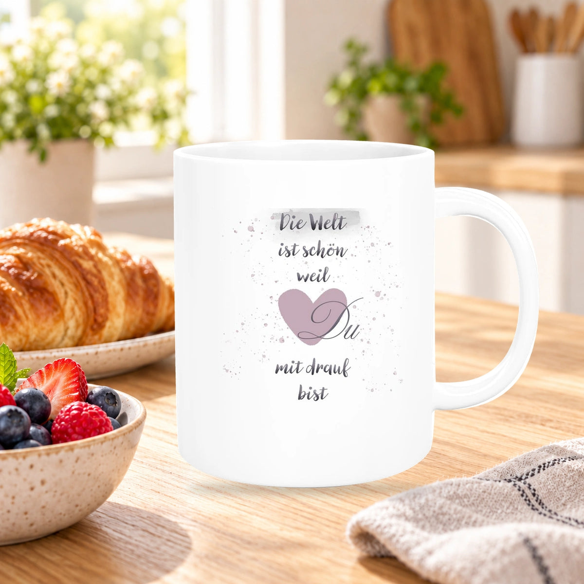 Tasse Freundschaft Liebe Sprüche 2 Keramik versch. Farben